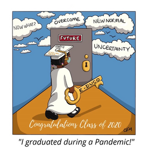 Pandemic Graduate Giclee Art Prints